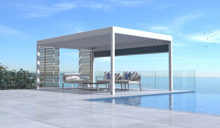 Algarve bioklimatikus lamellás pergola