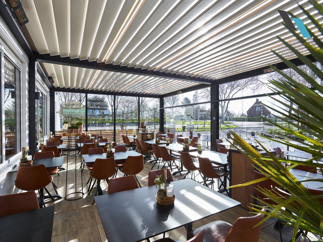 Lamellás pergola